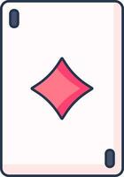 jugando tarjetas icono en azul y rosado color. vector