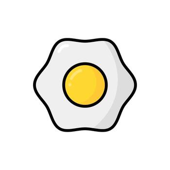 Simple Egg lineal color icon. The icon can be used for websites, print templates, presentation templates, illustrations, etc vector