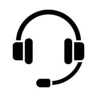 Headset Vector Glyph Icon For Personal And Commercial Use.