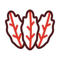 Lettuce Thick Line Two Color Icons For Personal And Commercial Use. vector