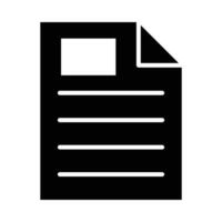 Document Vector Glyph Icon For Personal And Commercial Use.