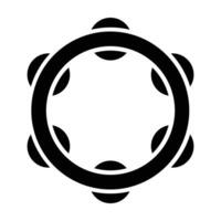 Tambourine Vector Glyph Icon For Personal And Commercial Use.