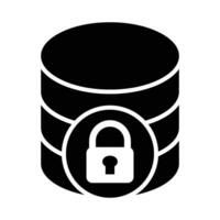 Locked Data Vector Glyph Icon For Personal And Commercial Use.
