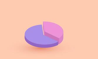 illustration creative isometric donut business chart cartoon vector icon 3d  symbols isolated on background