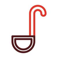 Ladle Thick Line Two Color Icons For Personal And Commercial Use. vector