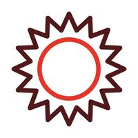 Sun Thick Line Two Color Icons For Personal And Commercial Use. vector