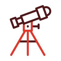 Telescope Thick Line Two Color Icons For Personal And Commercial Use. vector