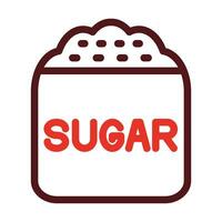 Sugar Bag Thick Line Two Color Icons For Personal And Commercial Use. vector