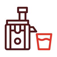 Juicer Thick Line Two Color Icons For Personal And Commercial Use. vector