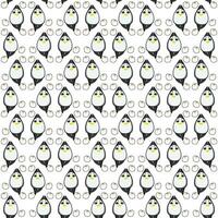 Cute penguins seamless pattern. Vector illustration in cartoon childish style.