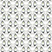 Cute penguins seamless pattern. Vector illustration in cartoon childish style.