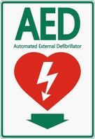 Face Adhesive AED Sign Symbol,label icon on white background vector