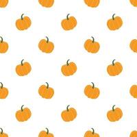 Seamless pattern with colorful pumpkins. Isolated on white background. vector
