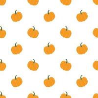 Seamless pattern with colorful pumpkins. Isolated on white background. vector