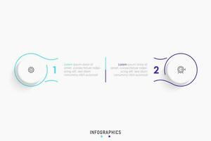 Vector Infographic label design template with icons and 2 options or steps. Can be used for process diagram, presentations, workflow layout, banner, flow chart, info graph.