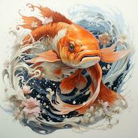 Beautiful koi fish photo