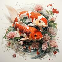 Beautiful koi fish photo