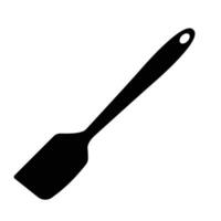 Spatula Silhouette. Black and White Icon Design Elements on Isolated White Background vector