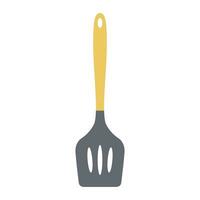 Silicone Spatula Flat Illustration. Clean Icon Design Element on Isolated White Background vector