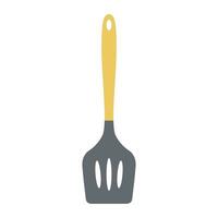 Silicone Spatula Flat Illustration. Clean Icon Design Element on Isolated White Background vector