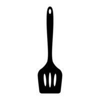 Spatula Silhouette. Black and White Icon Design Elements on Isolated White Background vector