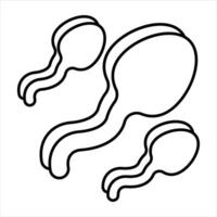 sperm line icon design style vector