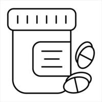 pastillas línea icono diseño estilo vector