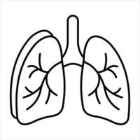 lungs line icon design style vector