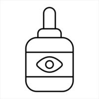 eye drop line icon design style vector