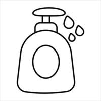 hand sanitizer line icon design style vector