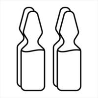 ampollas línea icono diseño estilo vector