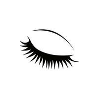 eyelashes flat style vector icon