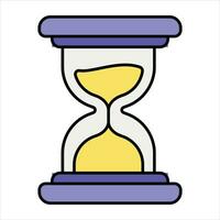 hour glass color outline icon design style vector