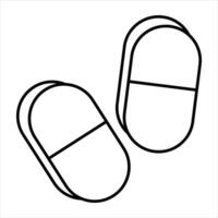 pills line icon design style vector