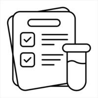 test tube line icon design style vector