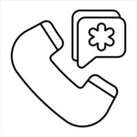 call line icon design style vector