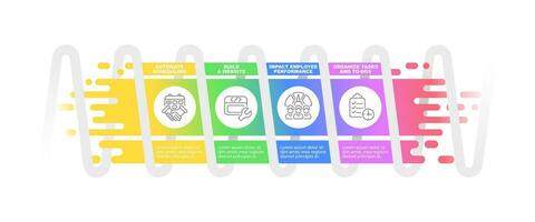 márketing infografía gráfico diseño modelo. proyecto gestión. negocio software. editable infochart con iconos instructivo gráficos con paso secuencia. visual datos presentación vector