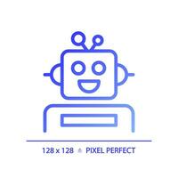 Robotics and STEM pixel perfect gradient linear vector icon. Construct simple machines. Students technological skills. Thin line color symbol. Modern style pictogram. Vector isolated outline drawing