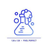 STEM in chemistry pixel perfect gradient linear vector icon. Study material conditions. Innovative method. Thin line color symbol. Modern style pictogram. Vector isolated outline drawing