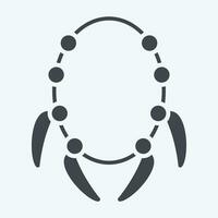 Icon Claw. related to American Indigenous symbol. glyph style. simple design editable. simple illustration vector