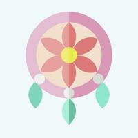 Icon Dreamcatcher. related to American Indigenous symbol. flat style. simple design editable. simple illustration vector