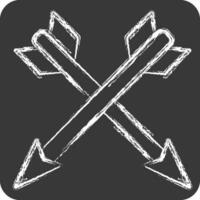 Icon Arrow. related to American Indigenous symbol. chalk Style. simple design editable. simple illustration vector