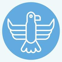 Icon Eagle. related to American Indigenous symbol. blue eyes style. simple design editable. simple illustration vector