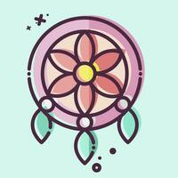 Icon Dreamcatcher. related to American Indigenous symbol. MBE style. simple design editable. simple illustration vector