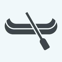 Icon Canoe. related to American Indigenous symbol. glyph style. simple design editable. simple illustration vector