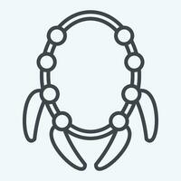 Icon Claw. related to American Indigenous symbol. line style. simple design editable. simple illustration vector