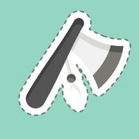 Sticker line cut Axe. related to American Indigenous symbol. simple design editable. simple illustration vector