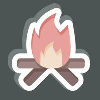 Sticker Fire. related to American Indigenous symbol. simple design editable. simple illustration vector