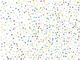 Triangular Rainbow  Confetti. Rainbow glitter confetti background. Vector illustration.