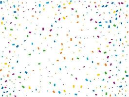 Birthday Rectangular Confetti. Light Rainbow glitter confetti background. Colored festive texture. vector